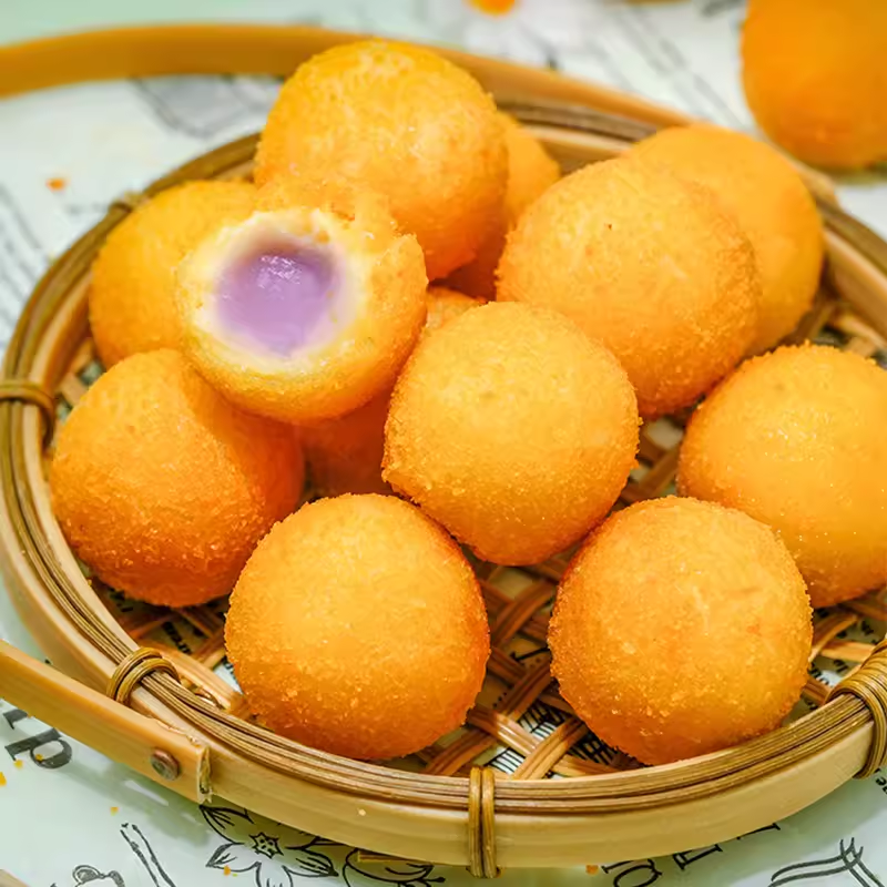 香芋地瓜丸 - 香甜可口，外酥内软